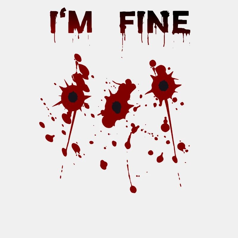Impacts de balles avec du sang - I’m Fine