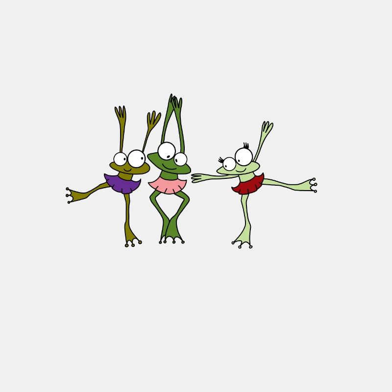 Frog Dance Rock Tütü Ballet Daughter Dancing