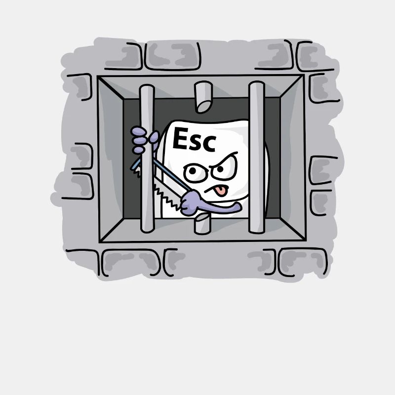 ESCAPE Prison Outbreak Computer Scientist Nerd Geek