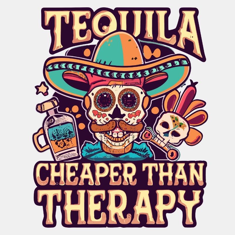 Tequila is Cheaper Than Therapy Lustiger Spruch