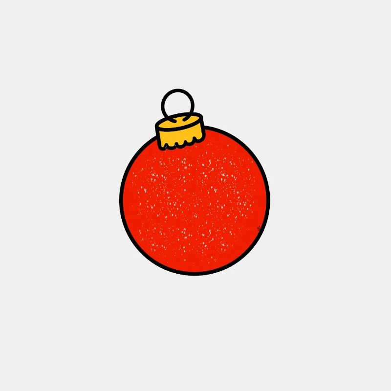 Rote Weihnachtskugel mit Glitzer