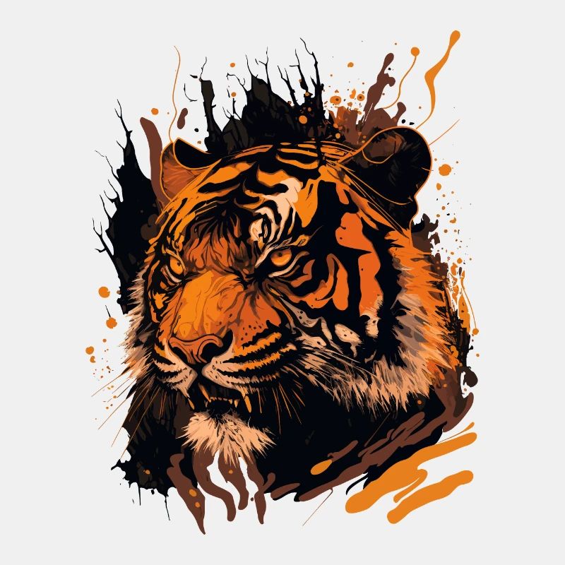 Tiger zeigt Zähne