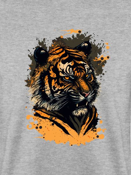 Gefährlicher Tiger mit Zähnen