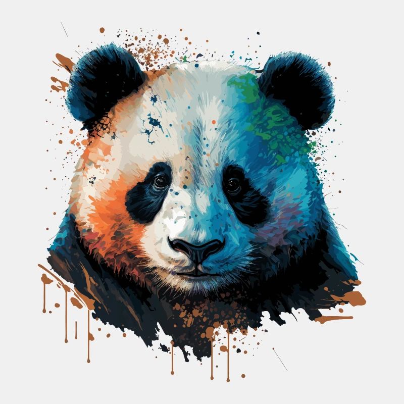 Illustration colorée de panda