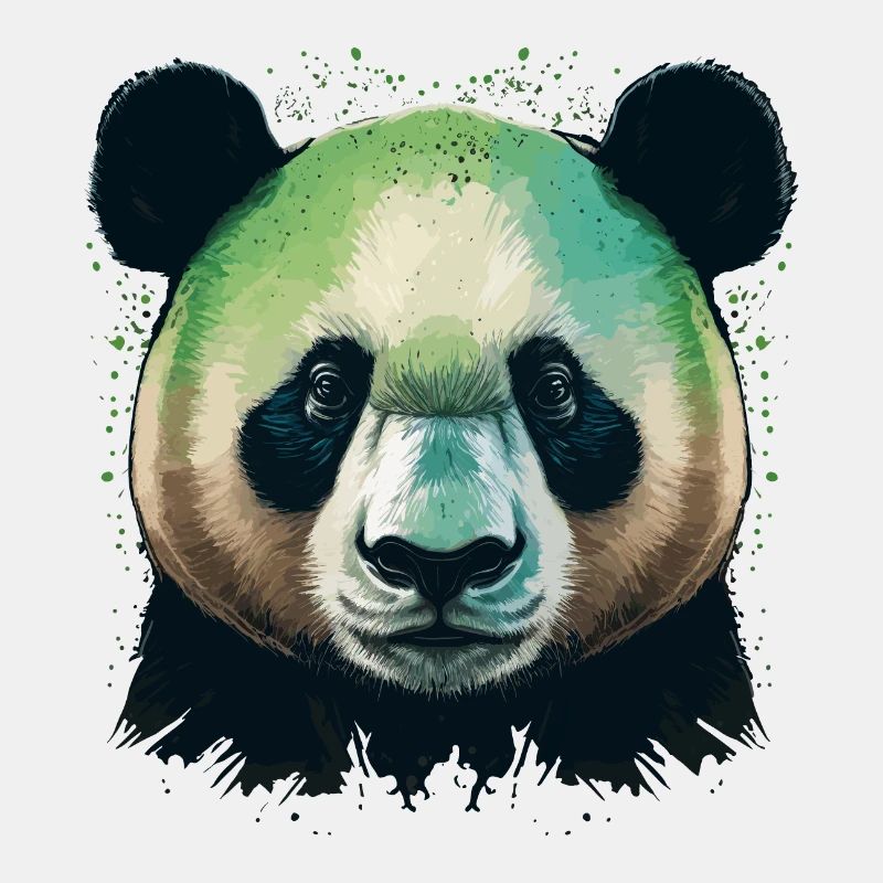 Buntes Panda-Gesicht