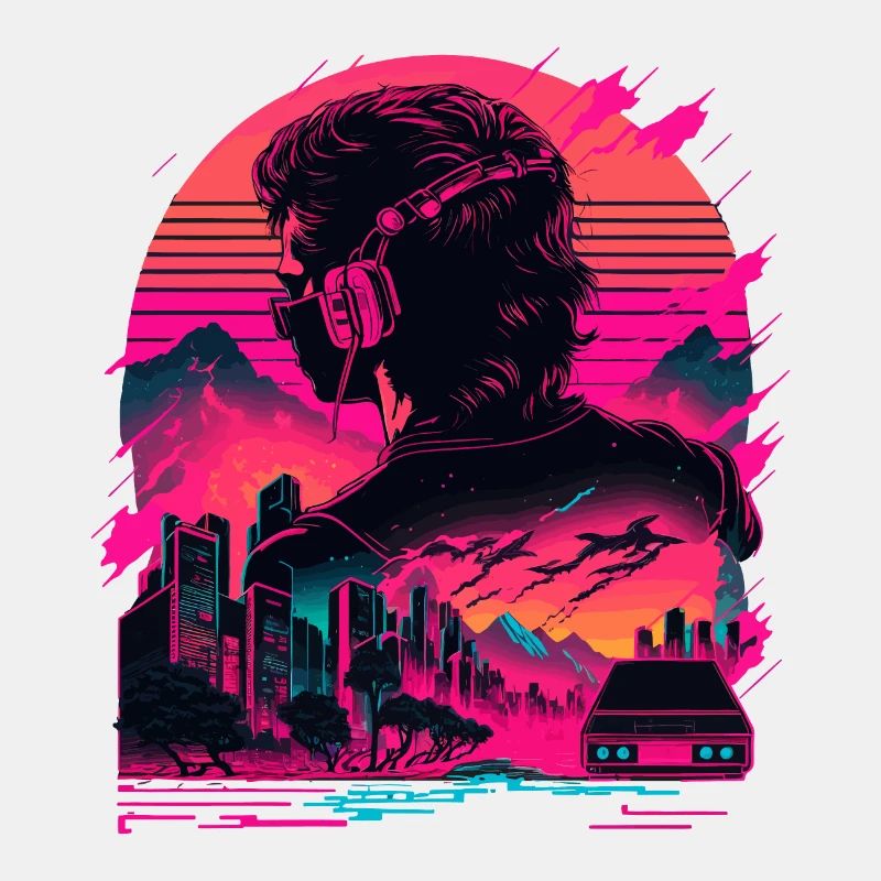 Synthwave-Raum