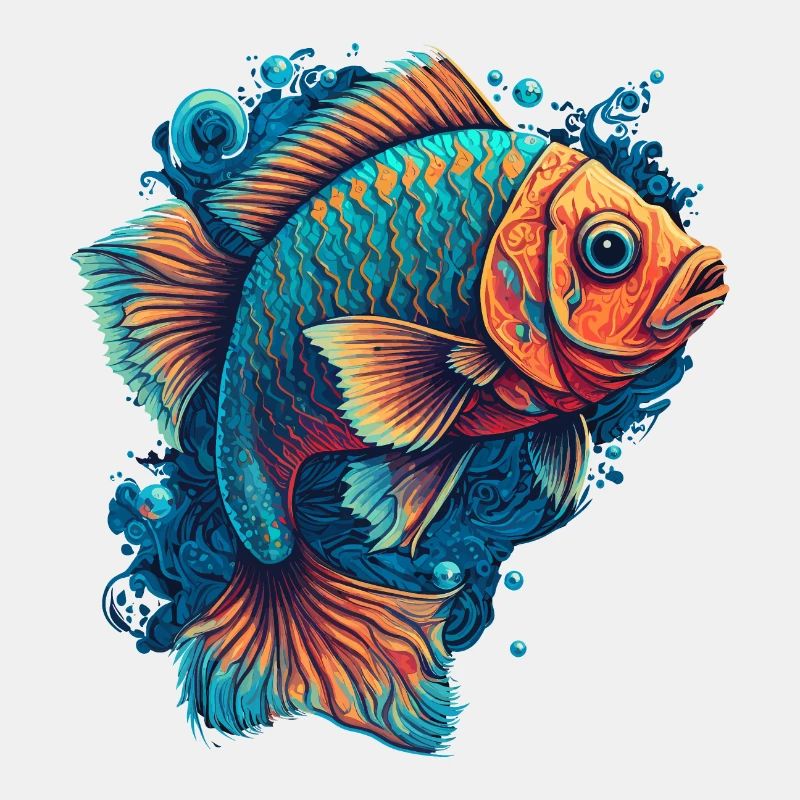 Illustration de poisson plat
