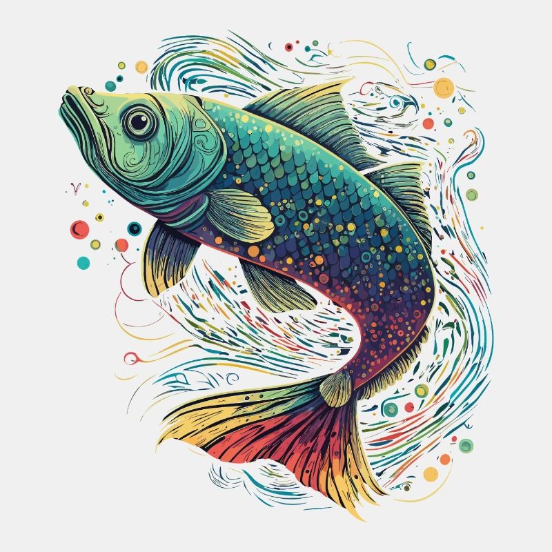 Colorful Fish Artwork