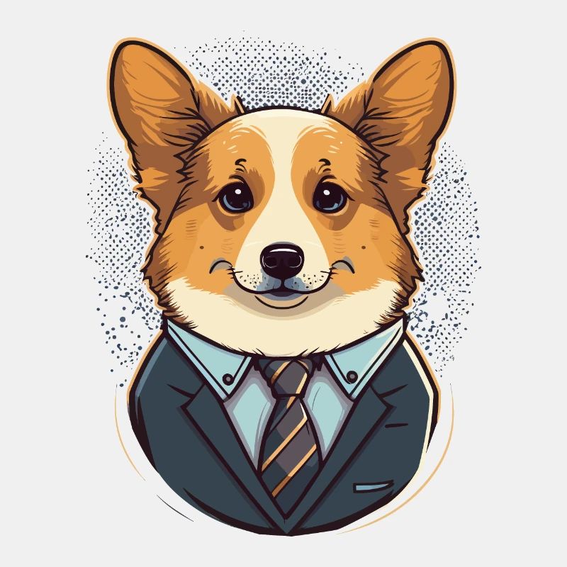 Niedliche Corgi Illustration