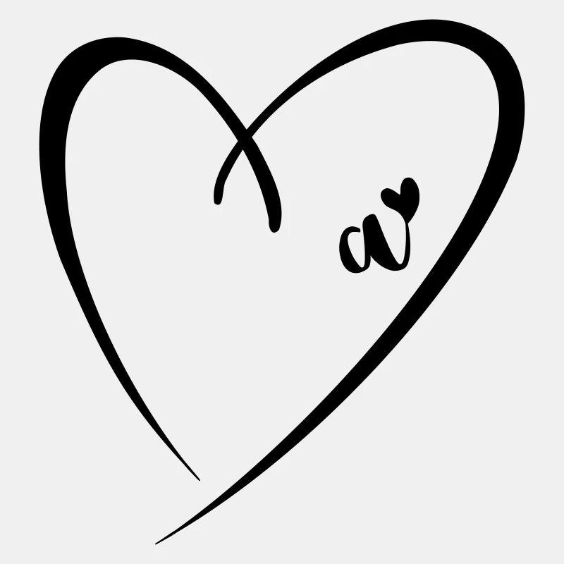 Lettre minuscule Un Coeur