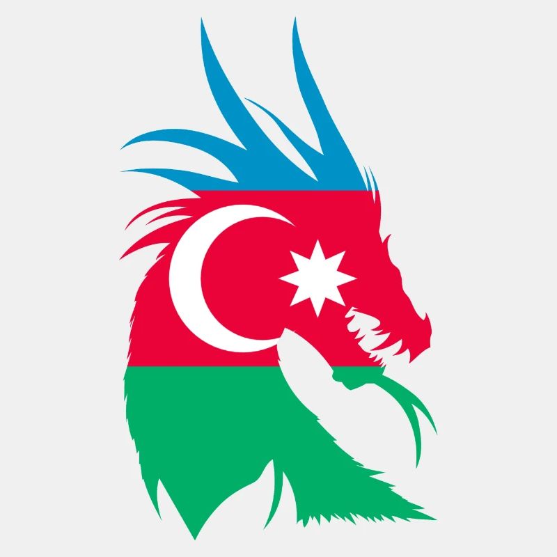 Aserbaidschan Drache Flagge