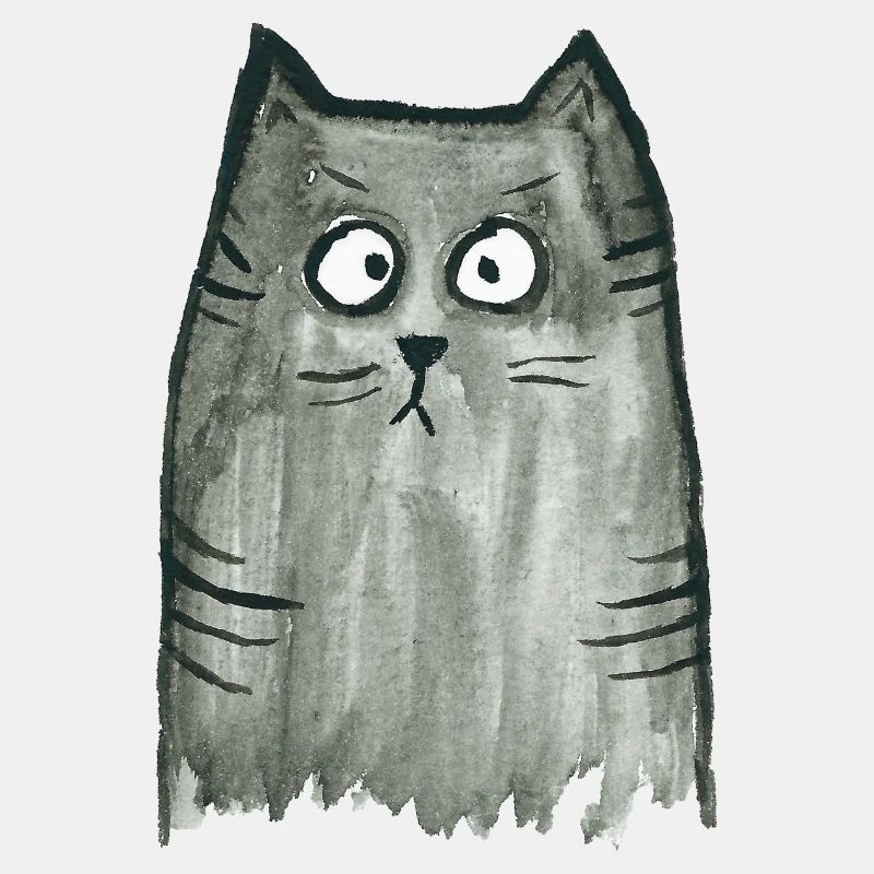 Katze grau getigert
