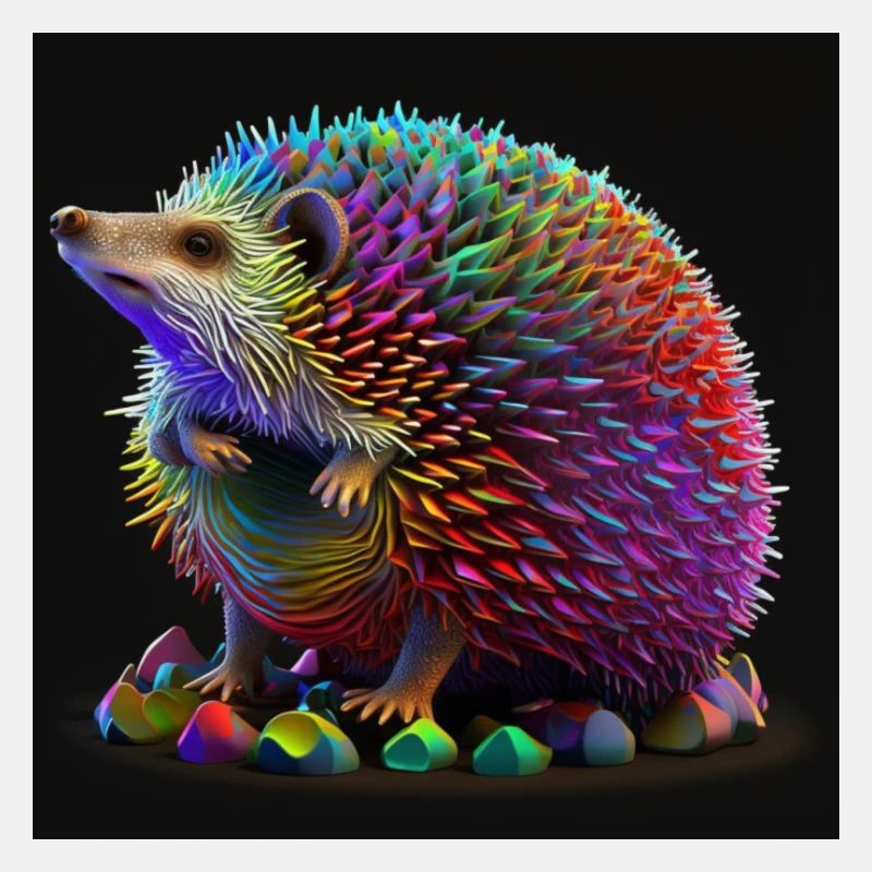 Farbiger Igel, einzigartiges Design
