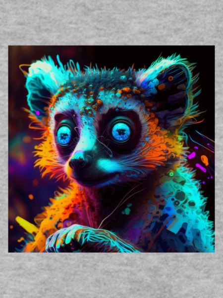 Farbiger Lemur, einzigartiges Design