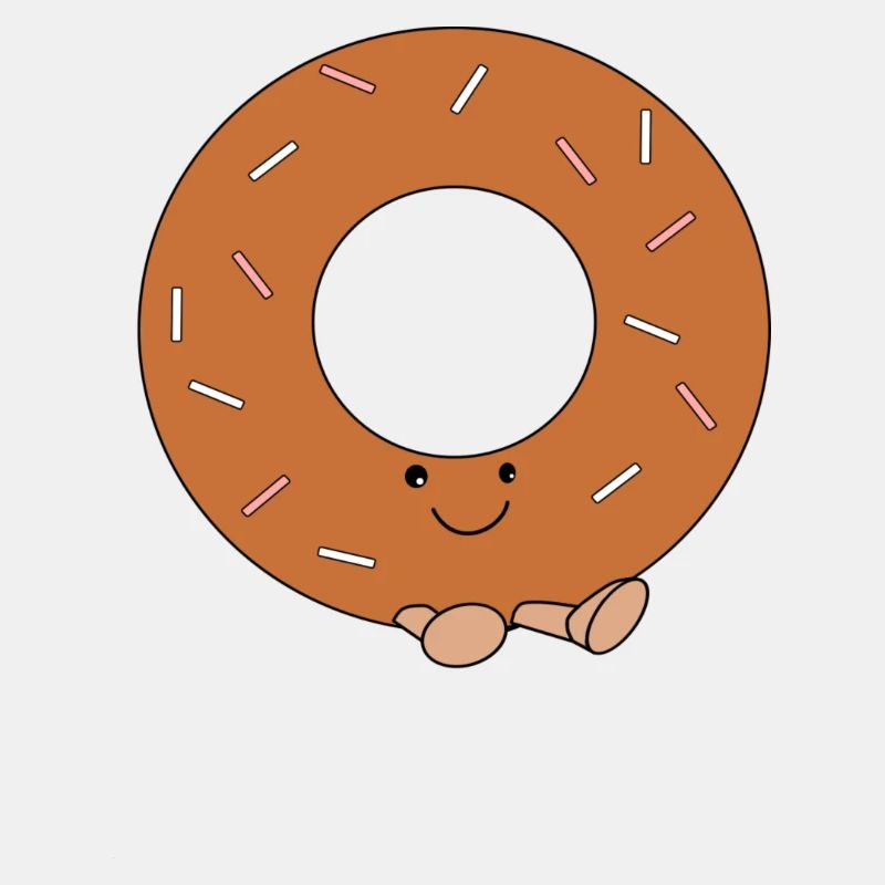 Beignet de dessin animé mignon