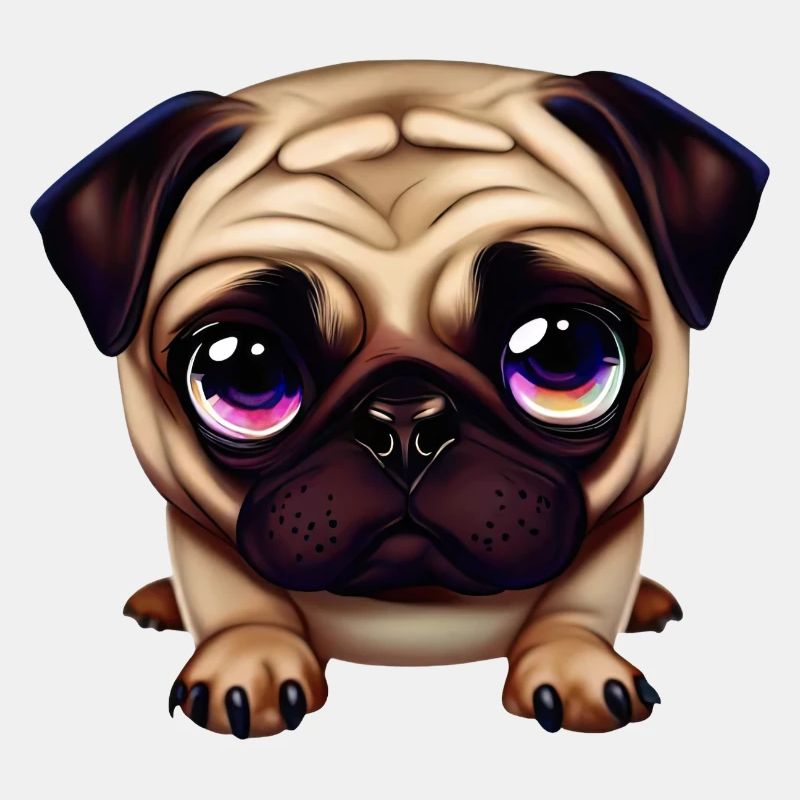 Cute Pug Illustration