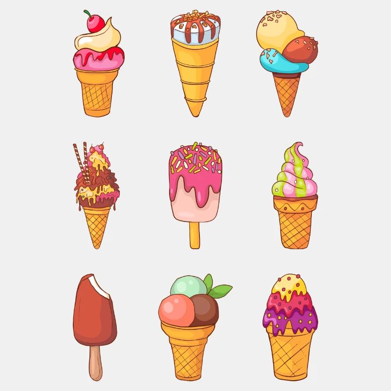 Crème glacée, crème glacée, crème glacée, crème glacée, boule, crème glacée, sundae