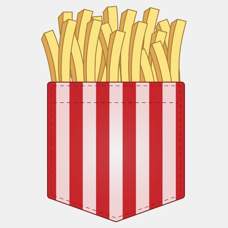 Pocket with strips in it