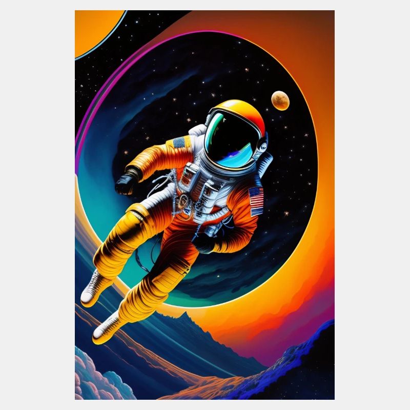 Schwebender Astronaut