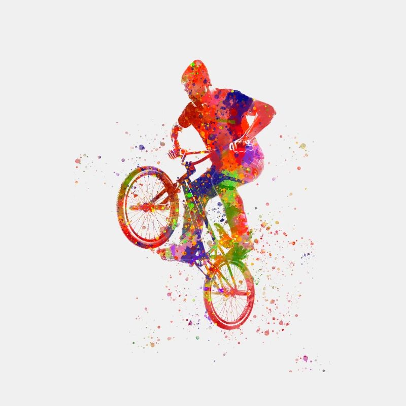 Virage BMX à l’aquarelle