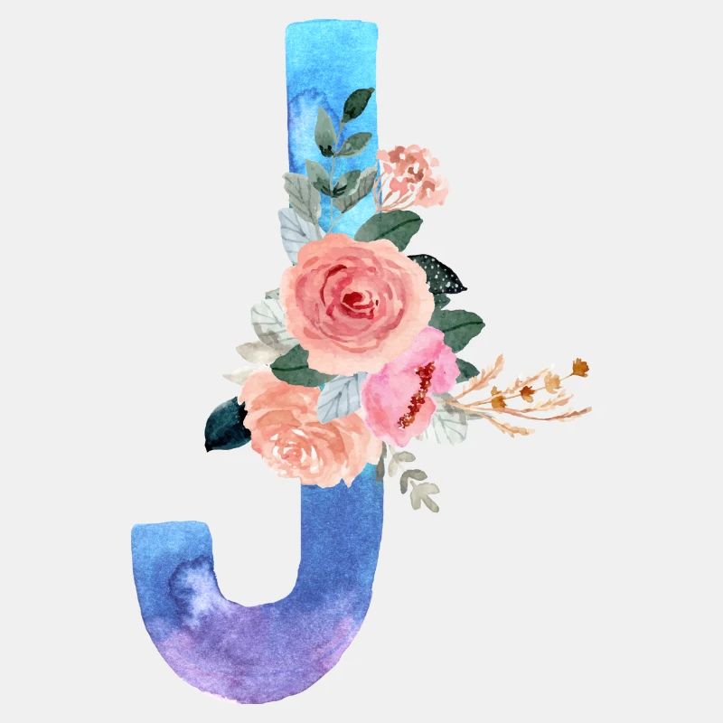 Buchstabe J Aquarell