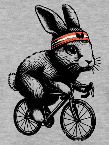 Radfahrendes Häschen