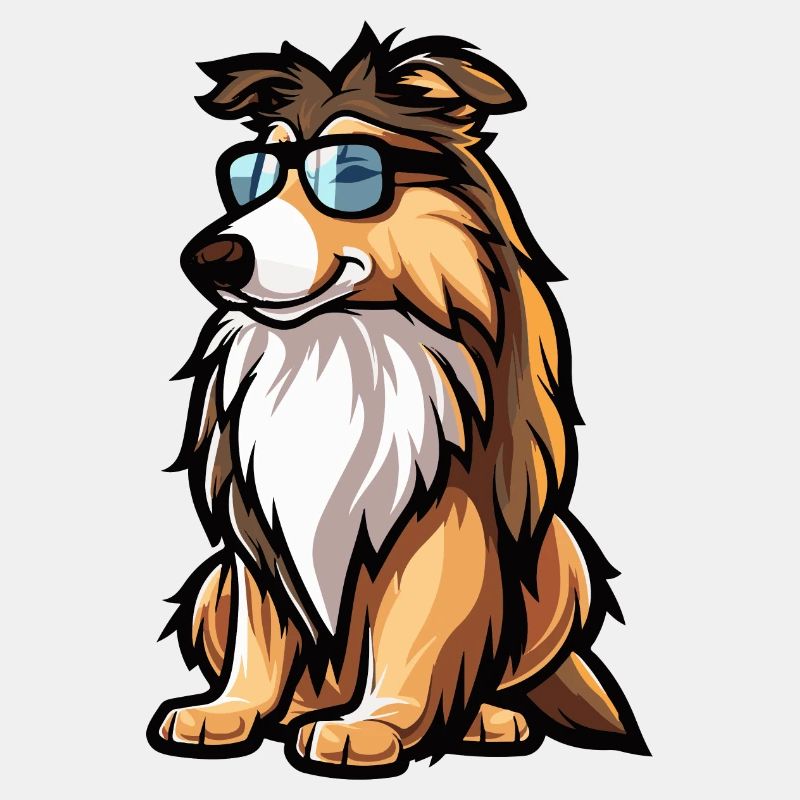 Border Collie Chiens Bande Dessinée Cool