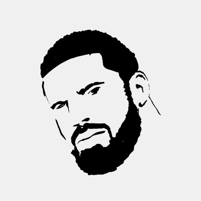 Rapper Strichzeichnung