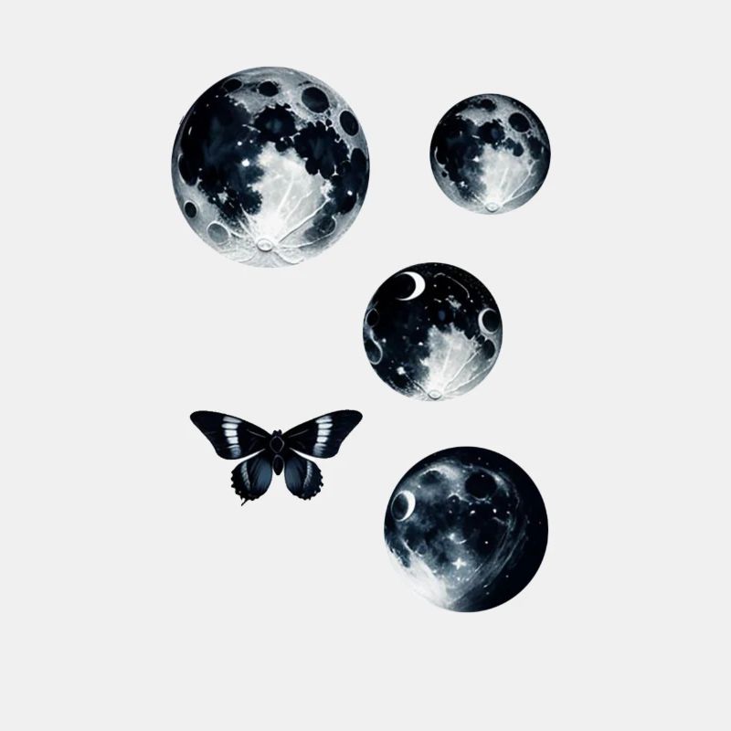 planeten,schmetterling,mond,illustration,planet