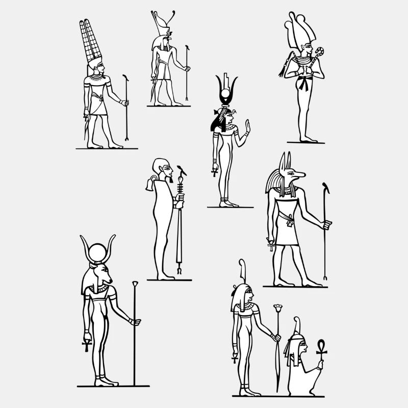 8 Ägyptische Figuren