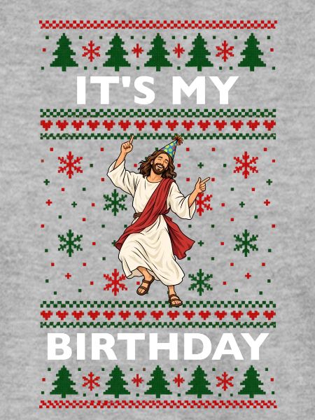 Ugly Christmas Sweater Pattern Jesus