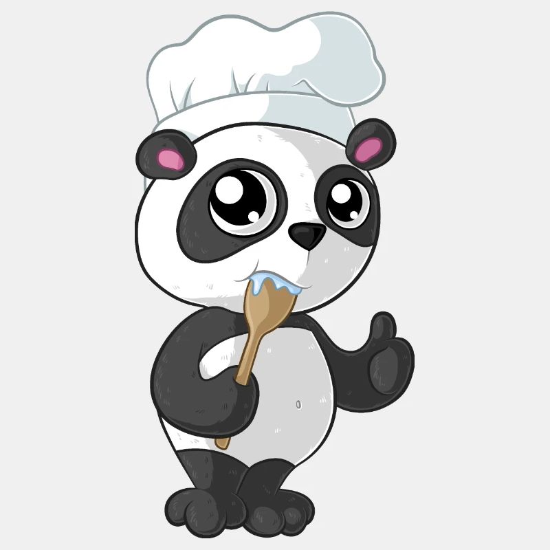 Kochender Comic Panda