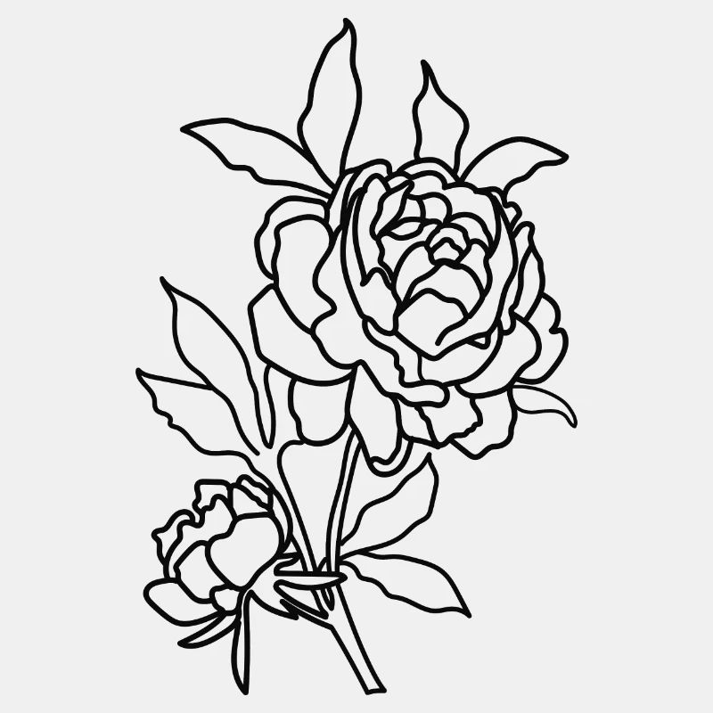 Line Art Rose