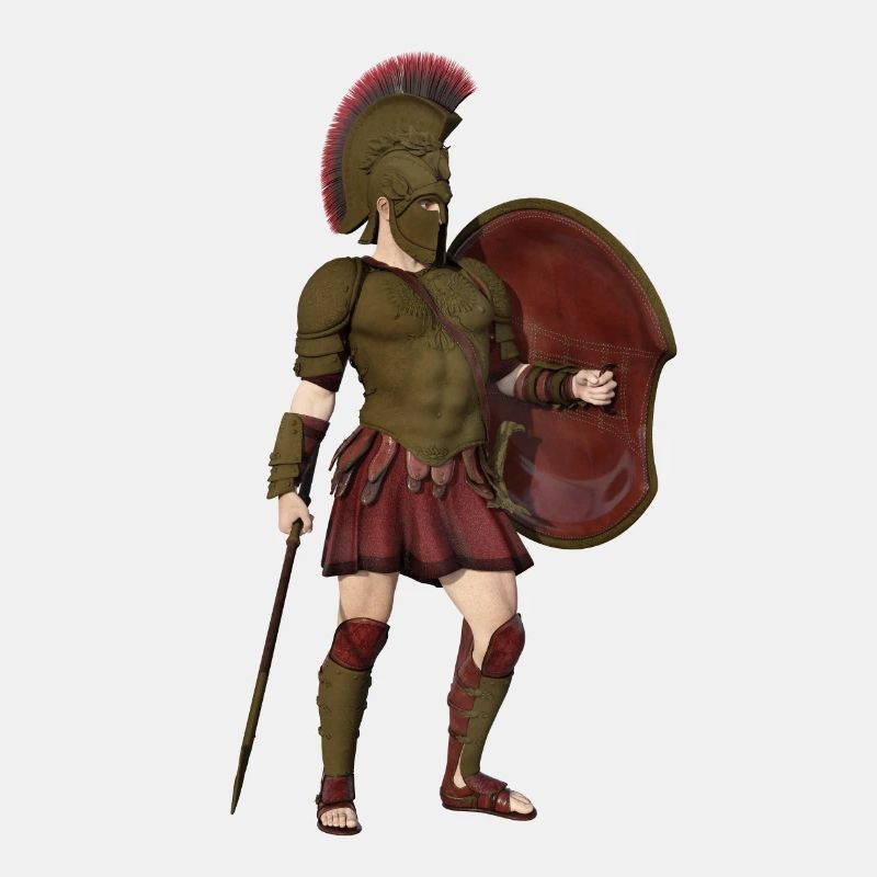 Guerrier spartiate de la Grèce antique