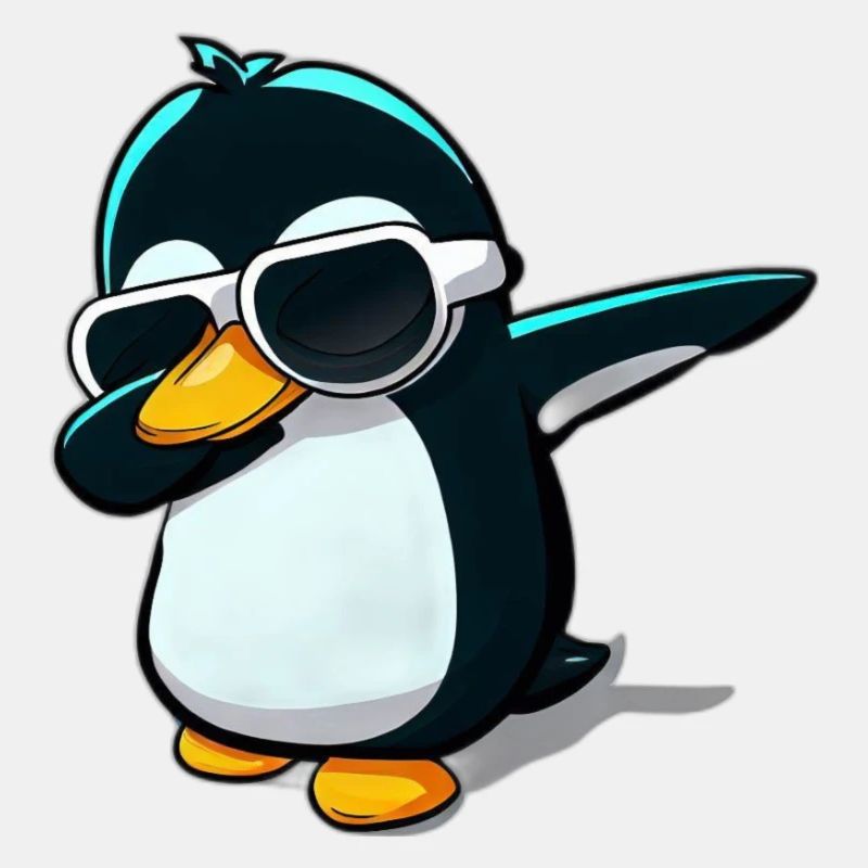 Der dabbende Pinguin