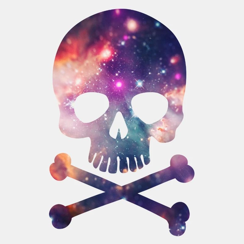 Rose / Violet Universe - Space - Galaxy Skull