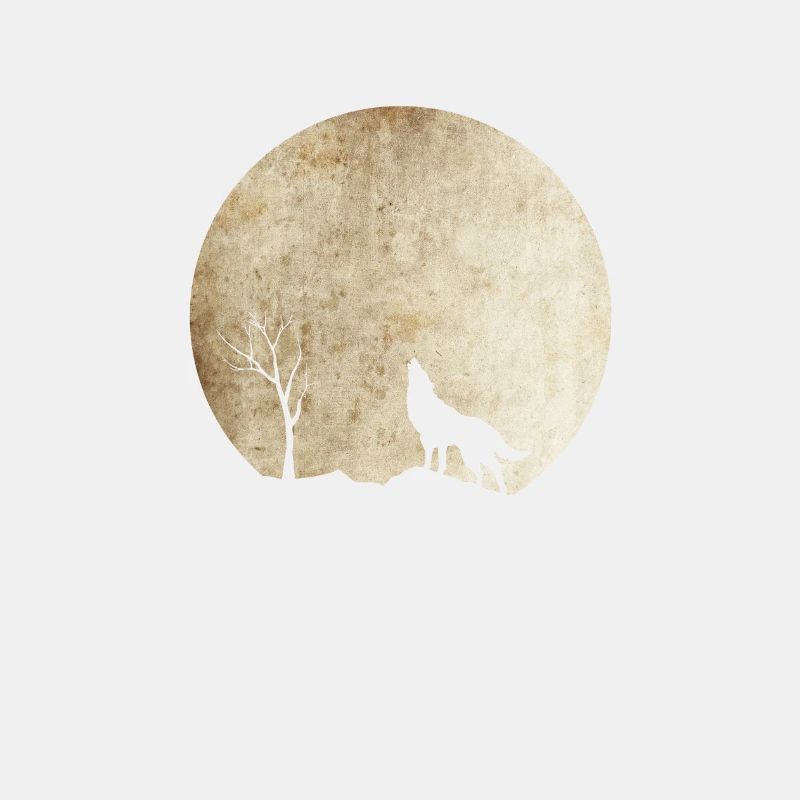 Howling Wolf with Moon