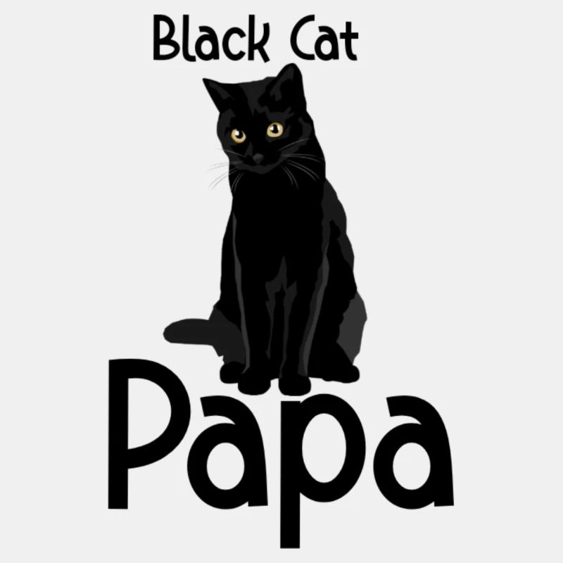 Schwarze Katze Papa