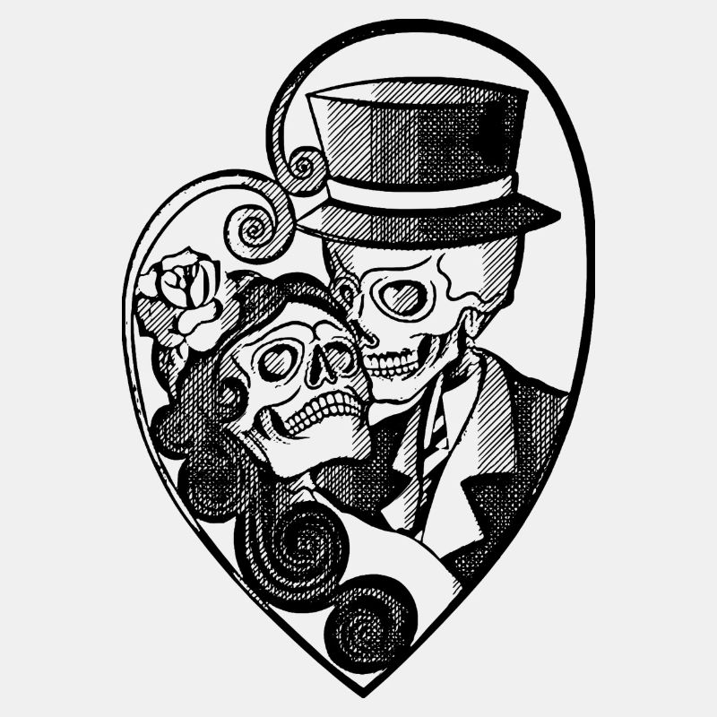 Totenkopf Ehepaar Hochzeit