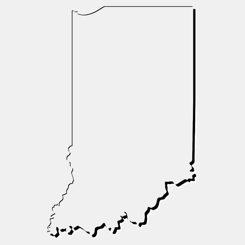 Indiana State map as an outline