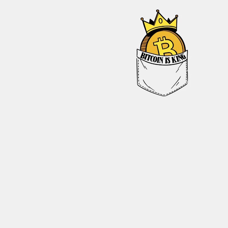 Bitcoin IS KING Brust Tasche Brusttasche Geschenk