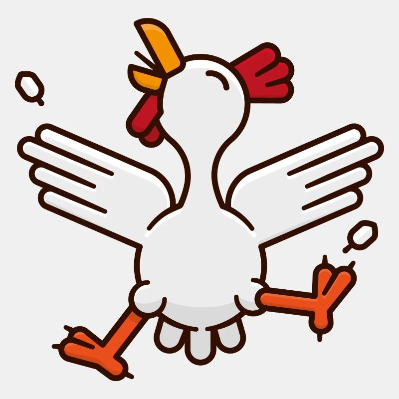 Bande dessinée heureuse et drôle de poulet de danse