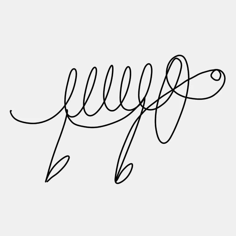 Kleiner abstrakter Dackel Lineart