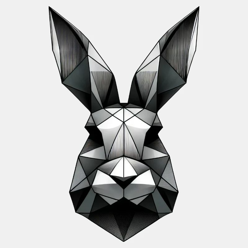 Conception géométrique de lapin polygone lapin