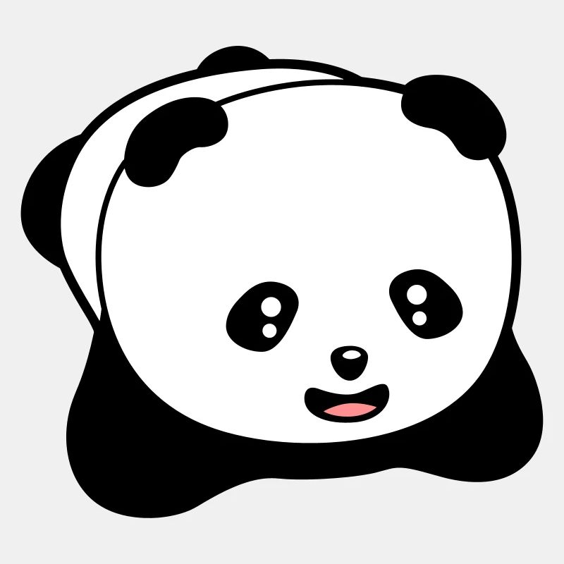 Lachender kawaii panda