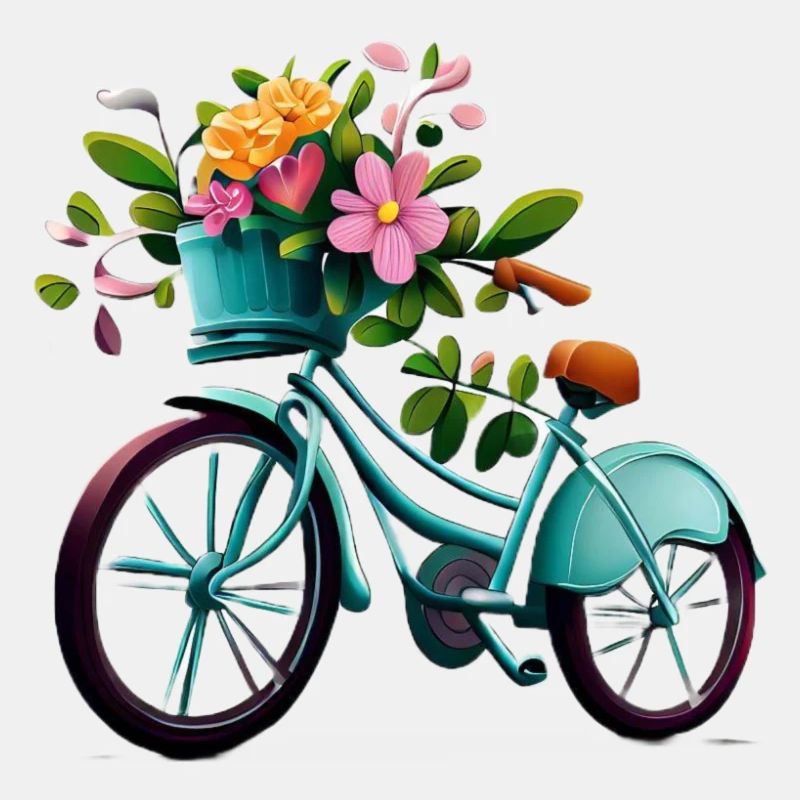 Fahrrad mit Blumen