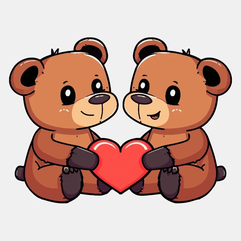 Couple d’ours Saint-Valentin
