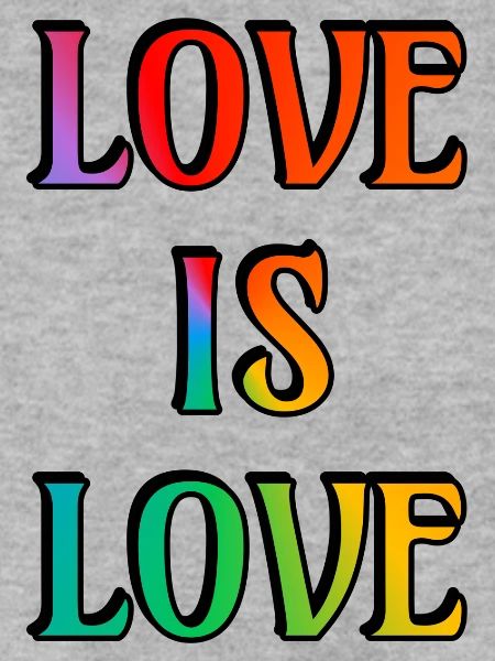 Regenbogen-Liebe ist Liebe