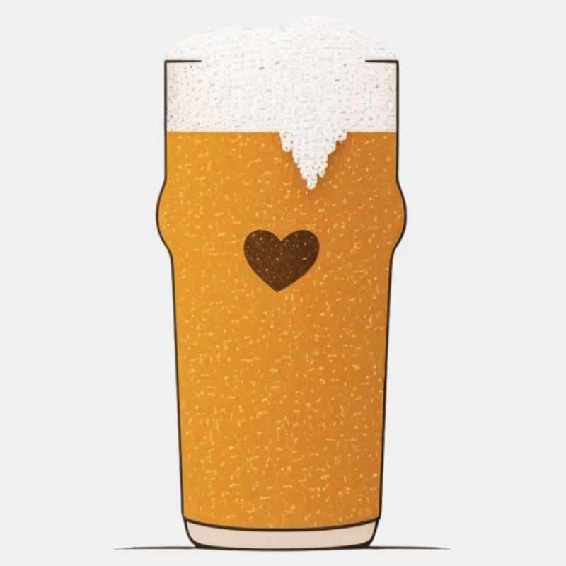 Bierliebe Bierglas Herz