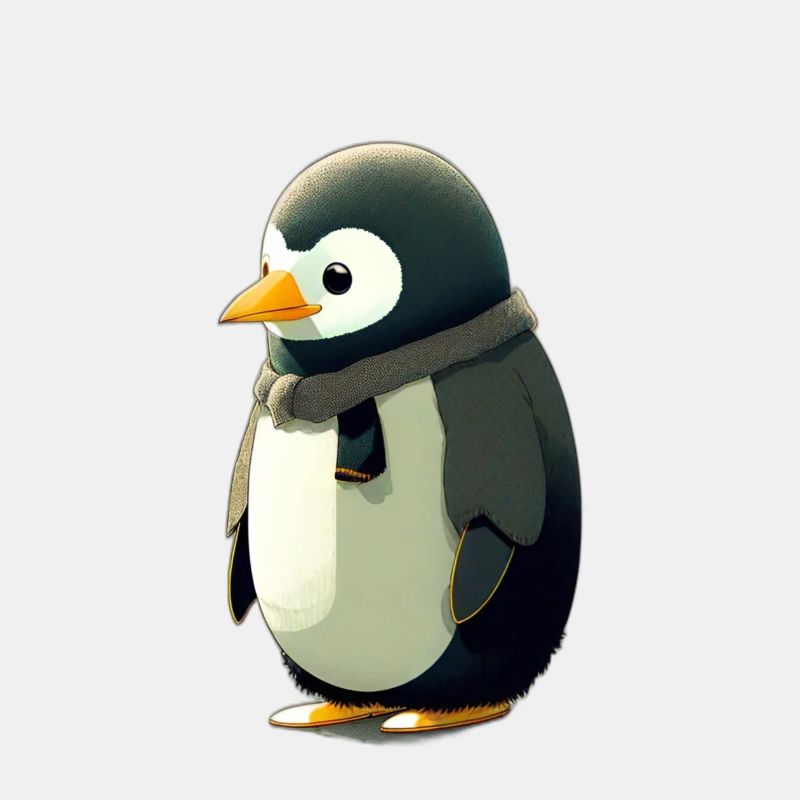 Ein süßer, pummeliger Pinguin